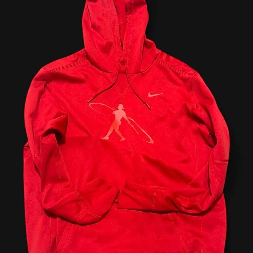 Nike BSBL Red Dri-FIT Baseball Hitter Graphic Hoodie